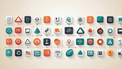 "Information Technology Line Icons: Flat Design UI Set with Thin Outlines – Vector EPS10 Collection"