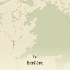 Obraz premium Vintage map of La Berlière, France.