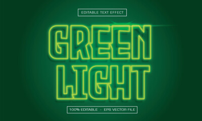 Green Light Editable Text Effect