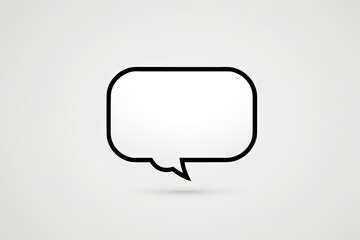 Naklejka premium arafed speech bubble icon with shadow on white background