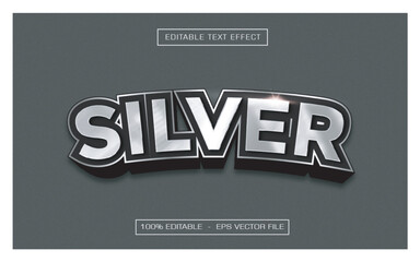 Silver Editable Text Effect