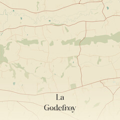 Vintage map of La Godefroy, France.