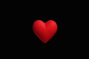 there is a red heart that is on a black background