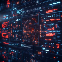 Obraz premium Digital Visionary Eye with Cybernetic Data Connections Image