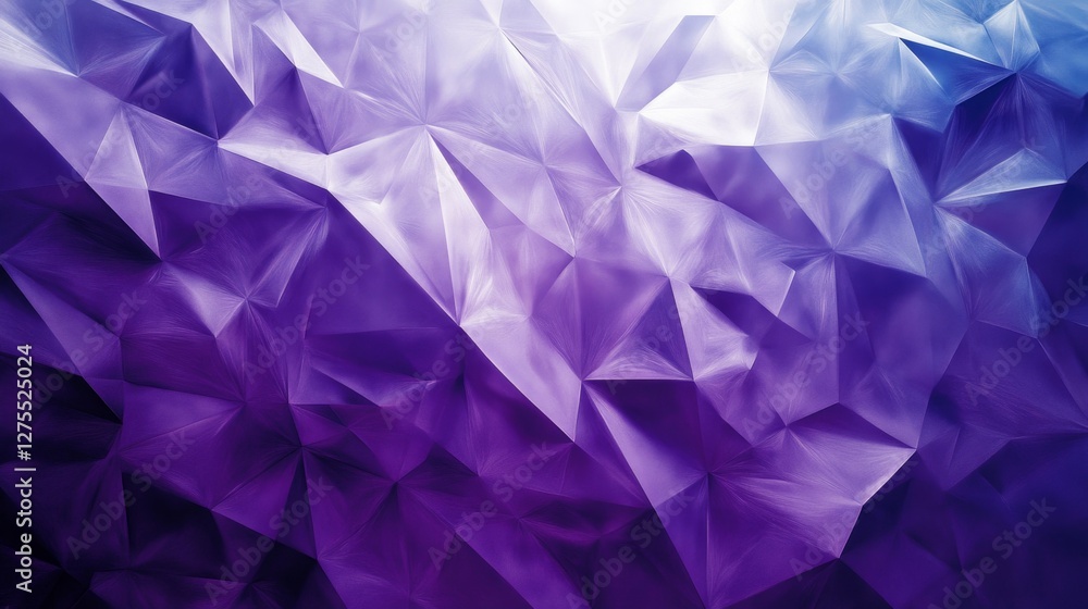 Aufkleber vibrant purple triangular patterns on canvas surface