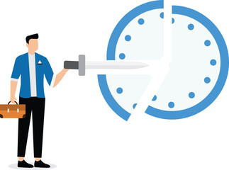 Time allocation, manage limited time to optimize outcome concept