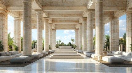 Fototapeta premium Luxury Resort Colonnade, Oasis, Relaxation