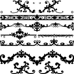 set of decorative elements