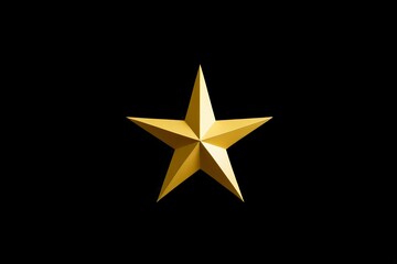 Obraz premium a close up of a gold star on a black background