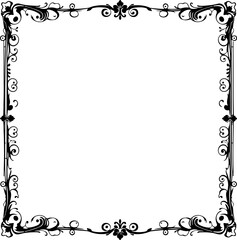 decorative frame with floral ornament