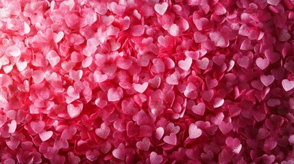 Fototapeta premium Vibrant Heart Shaped Backdrop with Colorful Pink Decorations