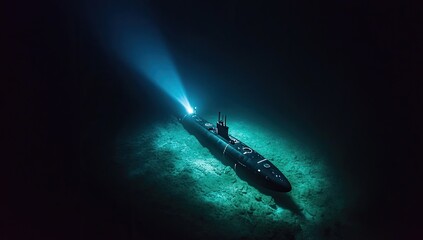 Submersible Submarine Night Dive Underwater