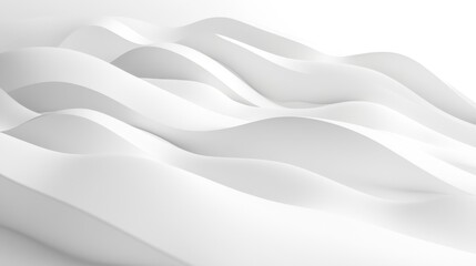 Obraz premium Minimalist Monochrome Waves Creating a Harmony of White Tones
