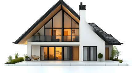 Modern House 3D Illustration