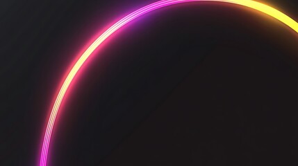 Obraz premium Abstract Neon Arc Glowing Brightly In Darkness