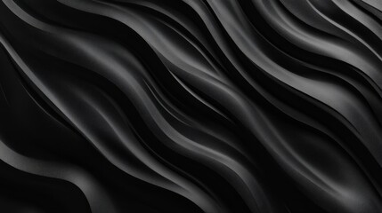 Bold Black Canvas with Wavy Texture for Modern Design Projects