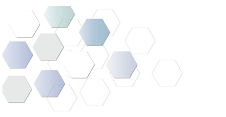 Vector technology luxury colorful hexagonal background vector illustration. Futuristic banner with technology blue hexagons and shiny lights. Design for banner, template, technology, science, medical