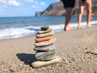 ZEN Entspannung, Meer, Urlaub Steinstapel