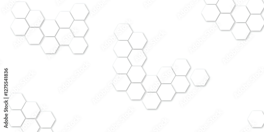 Poster abstract seamless hexagon pattern background. abstract hexagon technology design background. vector 