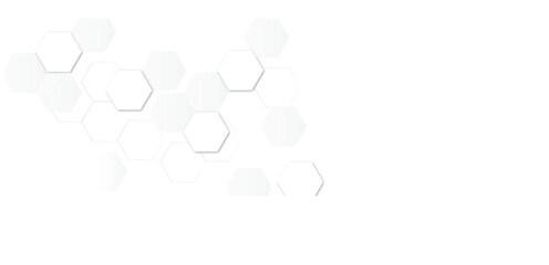 Abstract white soft hexagon concept design abstract technology background vector. White 3D futuristic honeycomb mosaic white background. 
