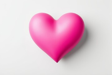 Obraz premium a close up of a pink heart shaped object on a white surface