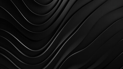 Fototapeta premium Modern Abstract Black Background with Striking Wavy Lines