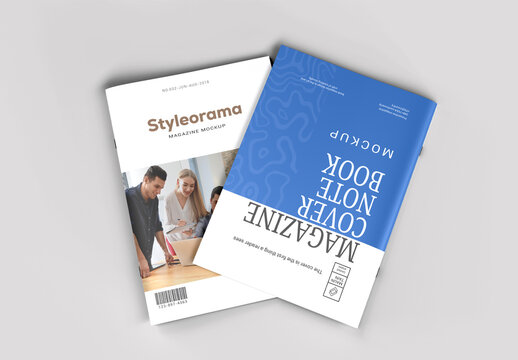Top Wiew Magazine Mockup