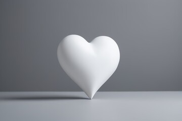 a close up of a white heart shaped object on a table