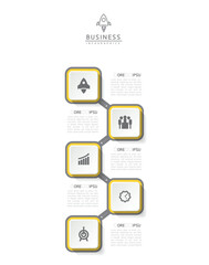 Obraz premium Vector business Presentation Connecting Steps Infographic Template