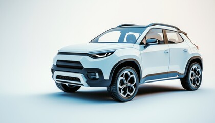 A 3D illustration of a generic compact SUV, rendered on a white background, showcasing its design.