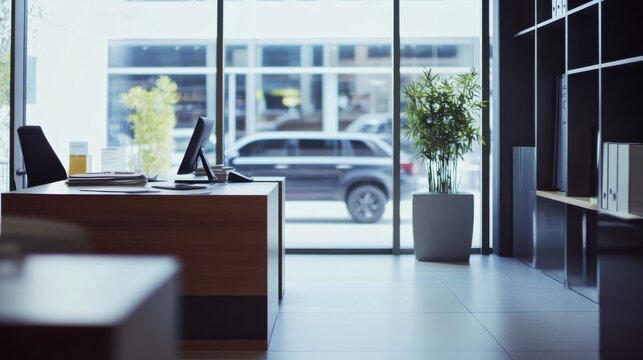 A car dealership showcasing flexible financing options for small business owners. Featuring accessibility and growth