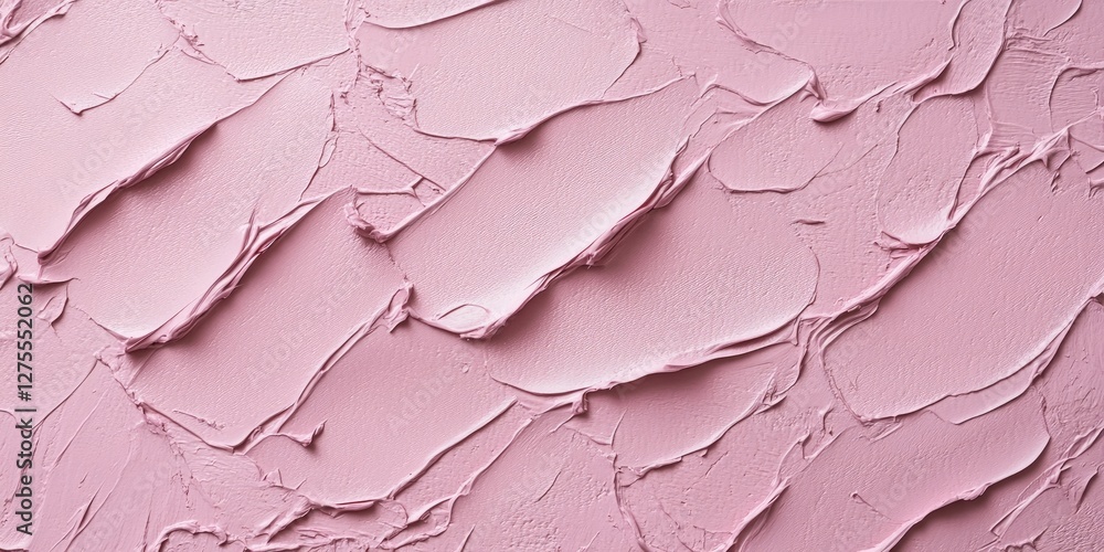 Poster textured background with layers of soft pink paint exhibiting a wavy design, creating a subtle and e
