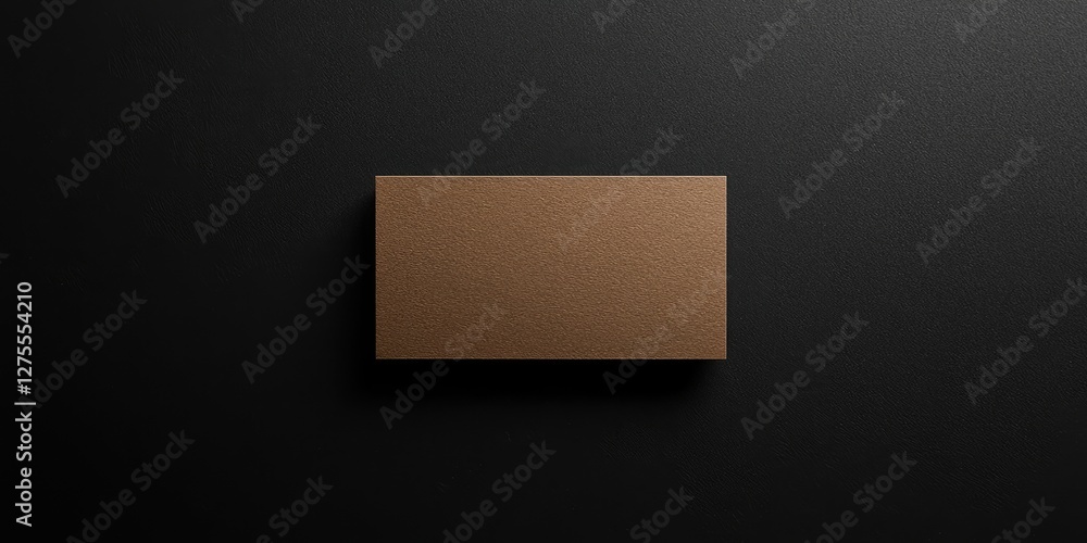 Poster minimalistic brown rectangle on dark textured background showcasing elegant simplicity and modern de
