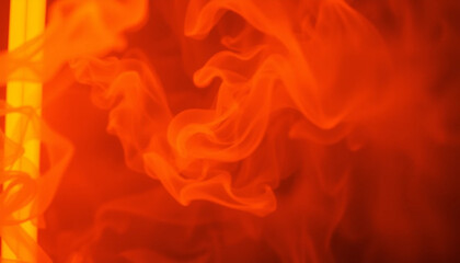 Abstract Orange Smoke Background with Light for Graphic Design Use