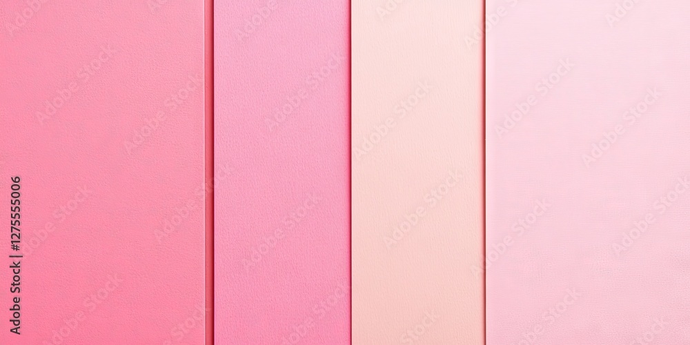 Fototapete Vertical layout of soft pink hues in varying shades from light to dark arranged in stripes, ideal for adding text and creative designs.