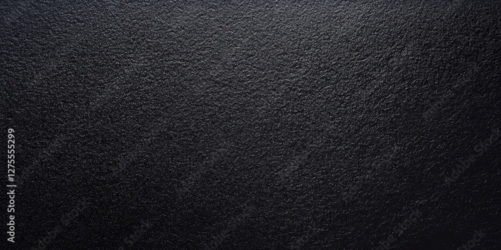 Poster textured black paper with subtle variations in tone, illuminated by a soft spotlight effect, creatin