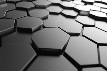 Abstract metallic hexagon background texture