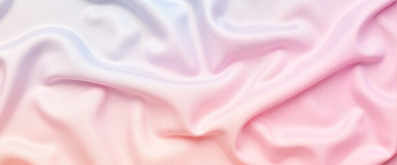 Obraz premium Gentle silk fabric rippling in pastel tones, soothing elegance