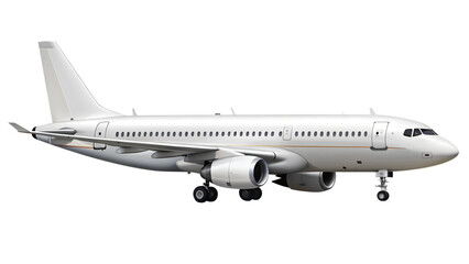 airplane isolated on transparent white background, clipping path