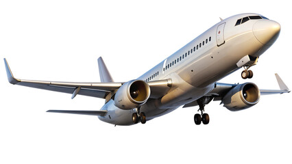 airplane isolated on transparent white background, clipping path