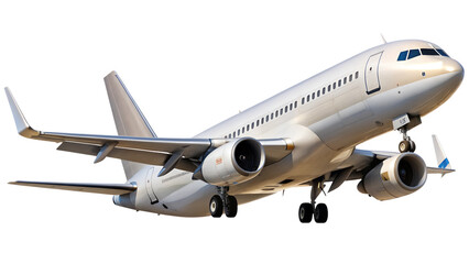 airplane isolated on transparent white background, clipping path