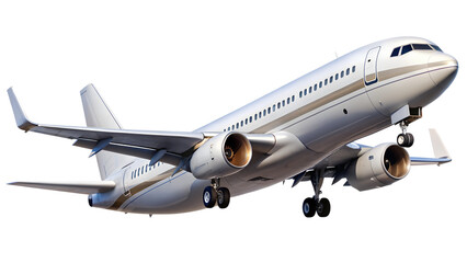 airplane isolated on transparent white background, clipping path