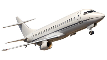 airplane isolated on transparent white background, clipping path