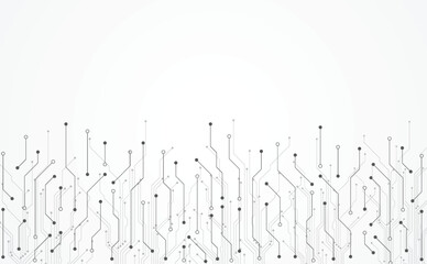 Abstract background with technology circuit board texture. Electronic motherboard illustration. Communication and engineering concept. Vector illustration