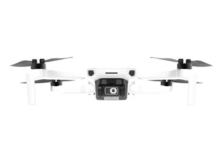 Drone isolated on white , Modern drone with camera isolated on white