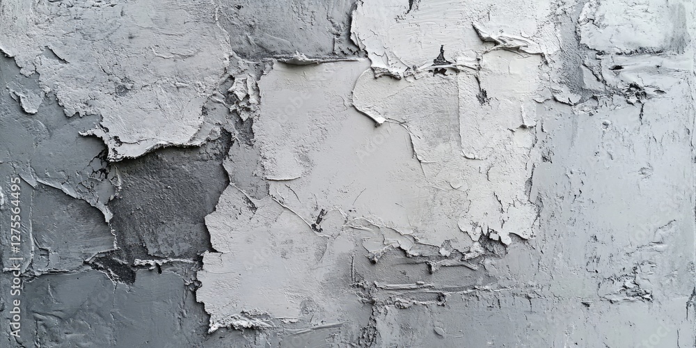 Leinwandbilder textured gray and white abstract wall with layered paint in various shades of gray creating depth an