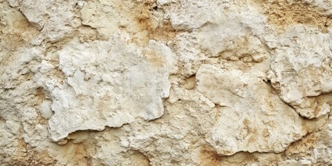 Textured wall with beige and cream shades featuring irregular patches and a rough surface, ideal for backgrounds or natural stone designs.