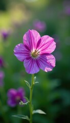 Fototapeta premium Rampion bellflower's intricate details in full bloom, plant, greenery, flowers