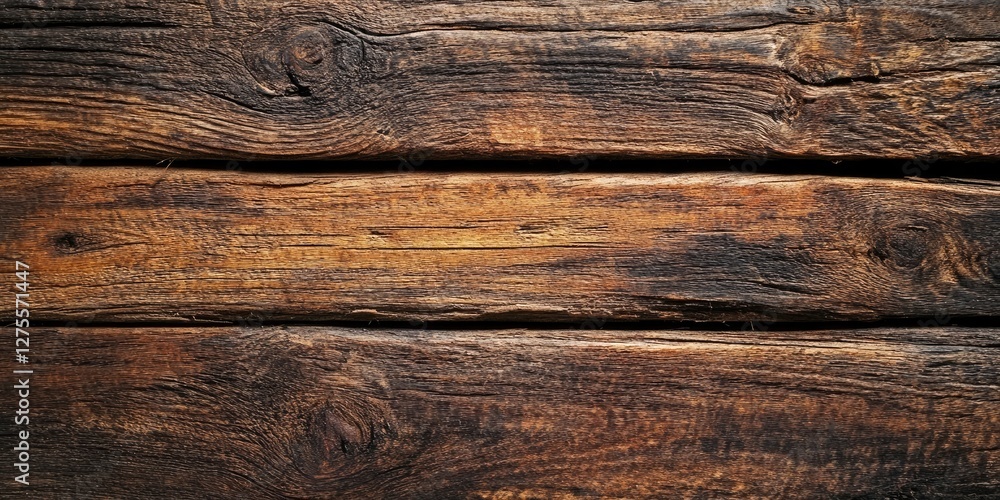Leinwandbilder natural rustic wooden plank background featuring dark brown tones with textured grains, creating a w