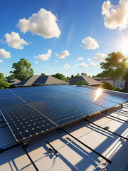 solar panels on a roof